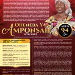 Funeral Announcement and Invitation for Oheneba Yaa Amponsah (Obaaku)