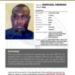 Wanted: Raphael Mensah Sought for Corruption-Related Offenses