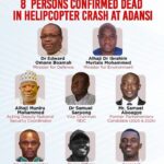 TRAGEDY IN THE SKIES: A NATION MOURNS THE LOSS OF EIGHT PROMINENT LIVES