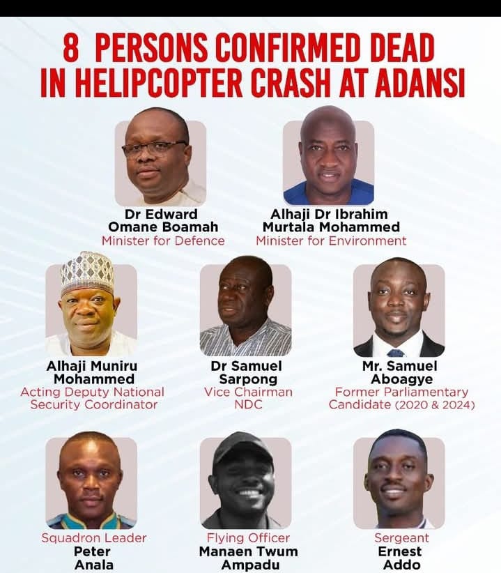 TRAGEDY IN THE SKIES A NATION MOURNS THE LOSS OF EIGHT PROMINENT LIVES
