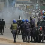 Protest against President Alassane Ouattara's bid for a fourth term in office
