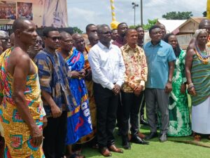 A group picture of leaders of the church and nananom of Abesewa after the launch