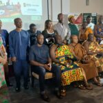 The Omanhene of Sunyani Traditional Areaa, Ogyeamansan Boahene Korkor II in a grpup picture with the executive of GIPC and other investors after the forum